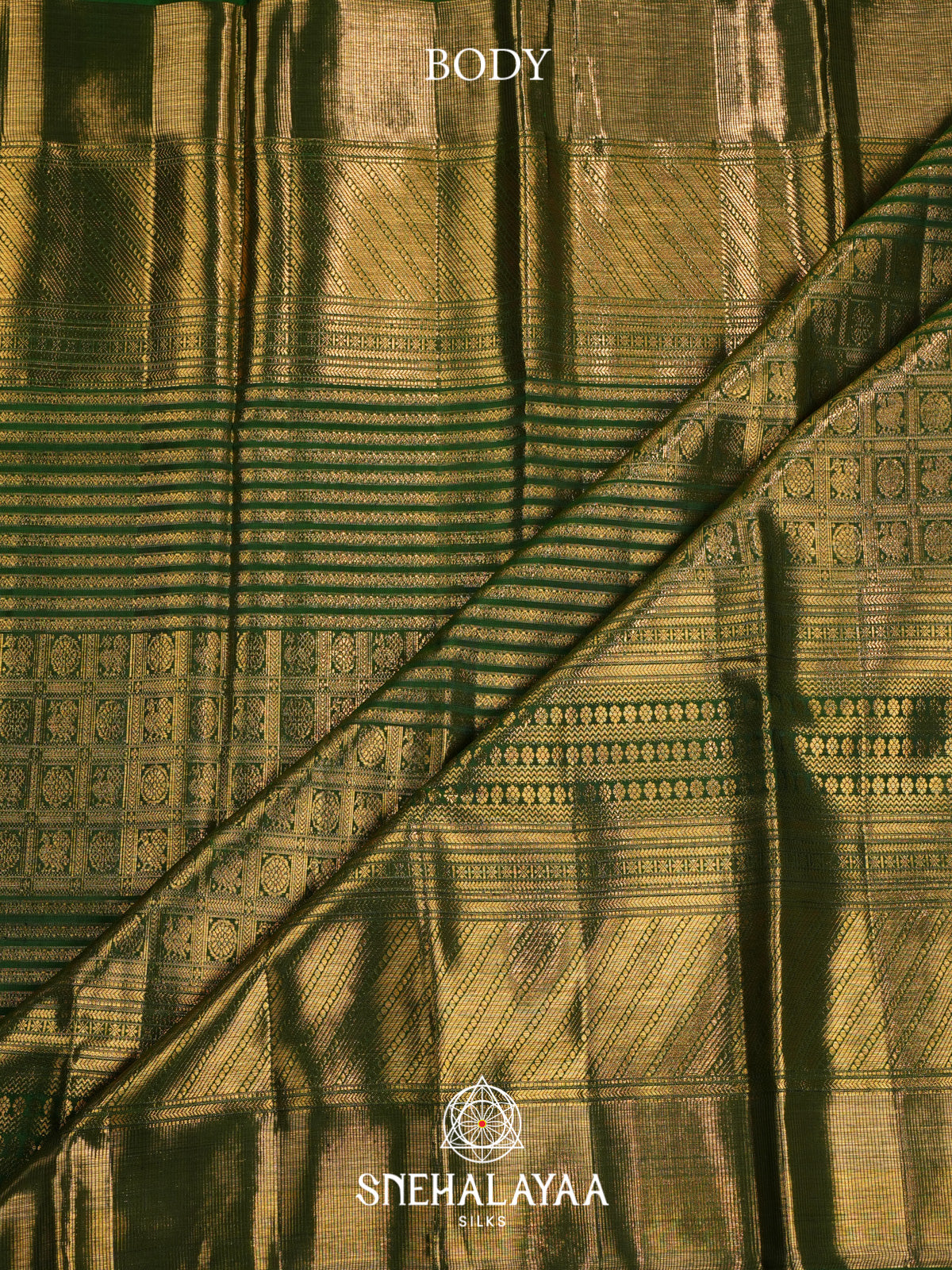 Emerald Green Kanjivaram Silk Saree