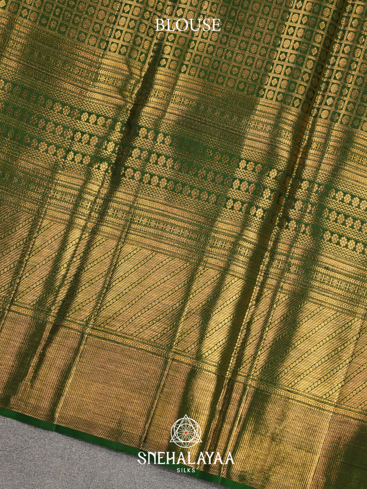 Emerald Green Kanjivaram Silk Saree