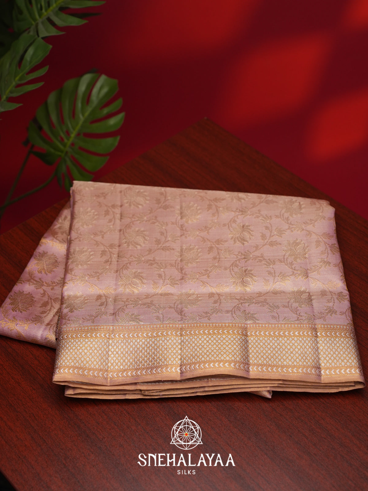 Rose Pink Kanjivaram Silk Saree