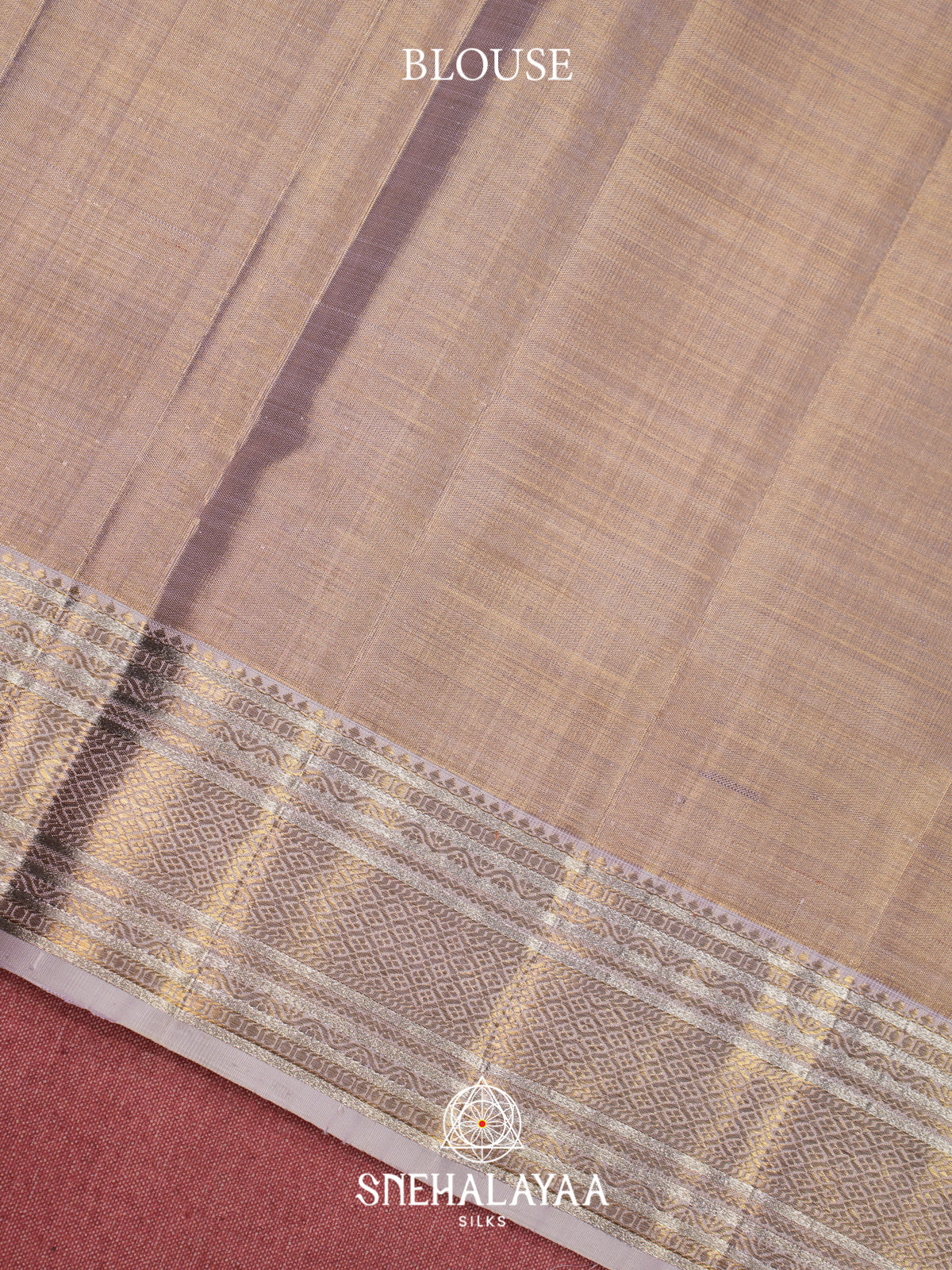 Beige Gold Kanjivaram Silk Saree