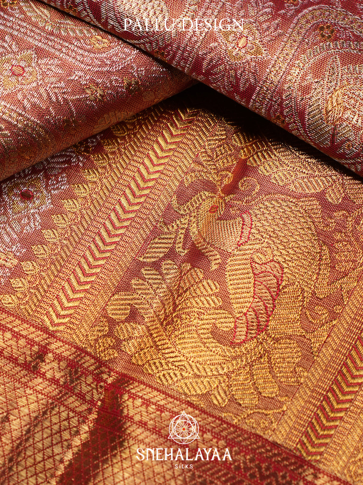 Peach Kanjivaram Silk Saree