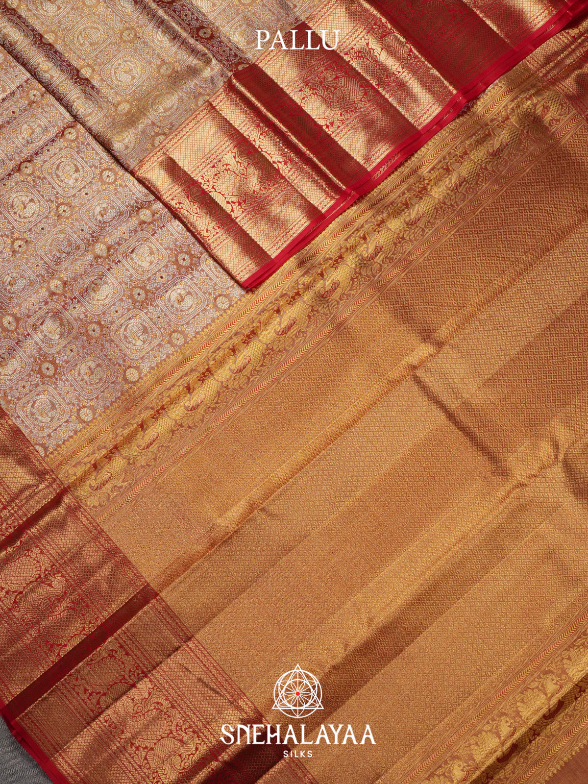 Peach Kanjivaram Silk Saree
