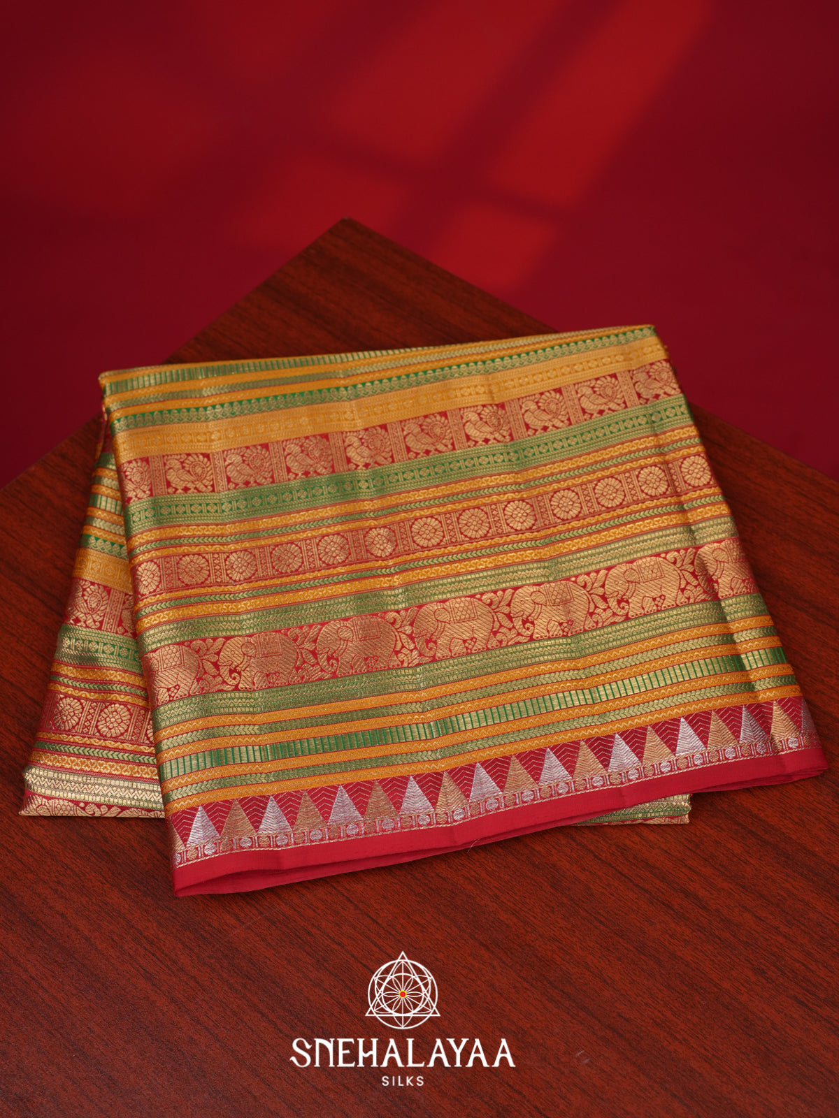 Multicolour Kanjivaram Silk Saree