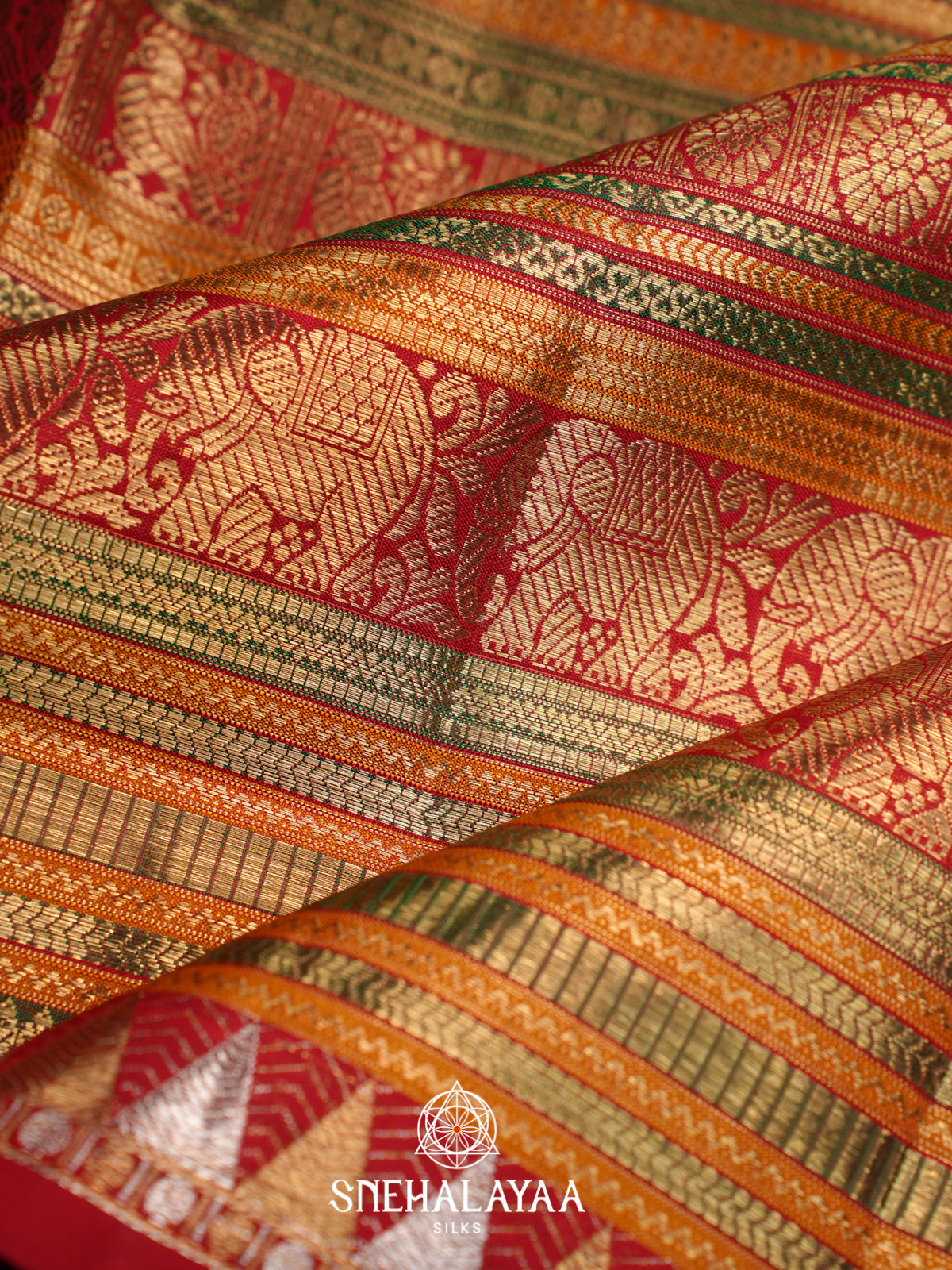 Multicolour Kanjivaram Silk Saree