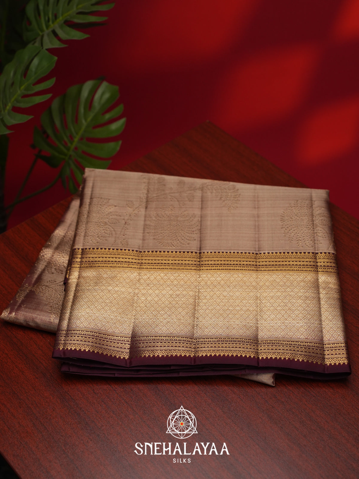 Brown Kanjivaram Silk Saree