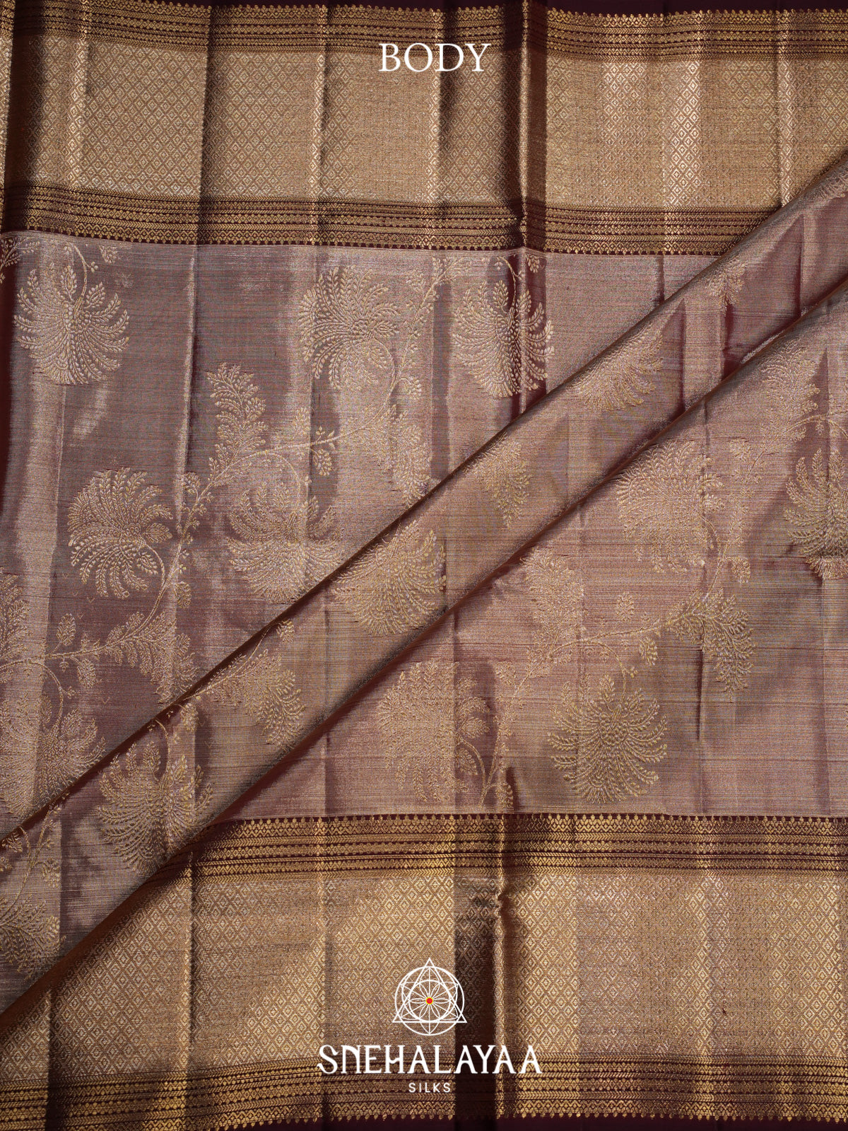 Brown Kanjivaram Silk Saree