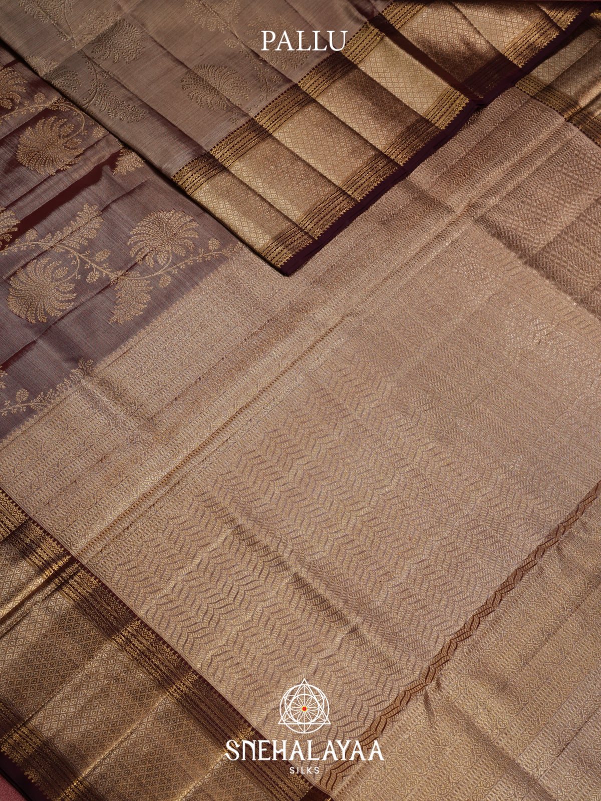 Brown Kanjivaram Silk Saree