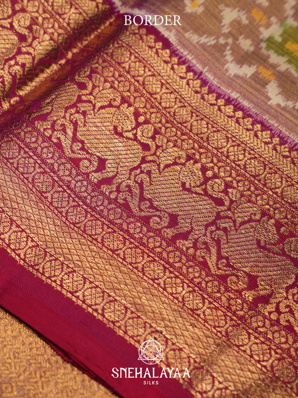 Khaki Brown Kanjivaram Silk Saree