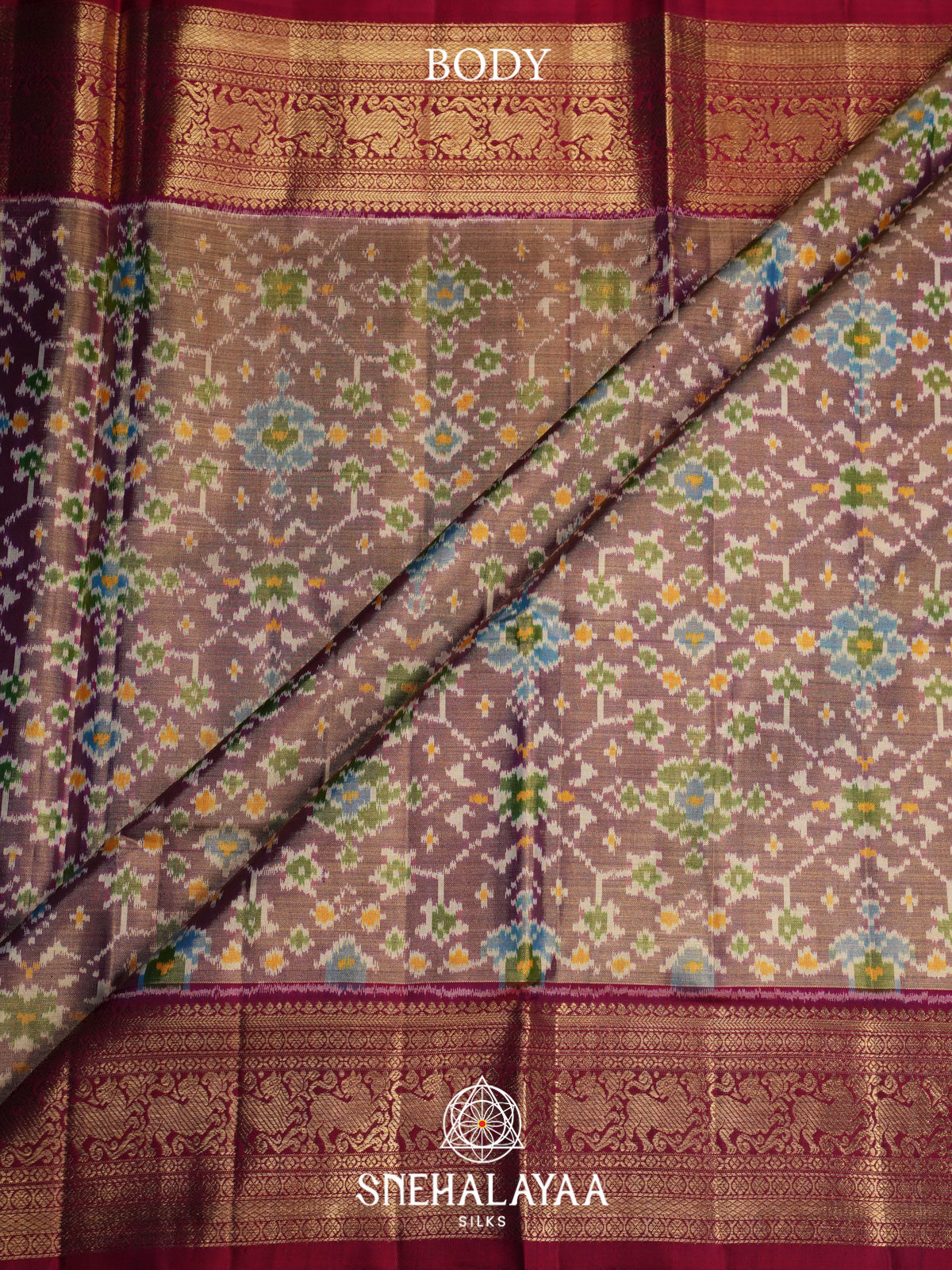 Khaki Brown Kanjivaram Silk Saree