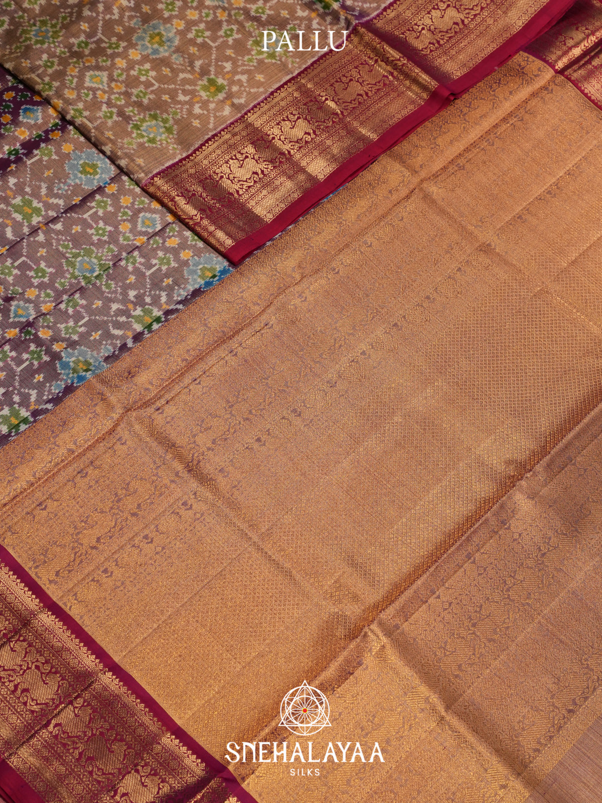 Khaki Brown Kanjivaram Silk Saree