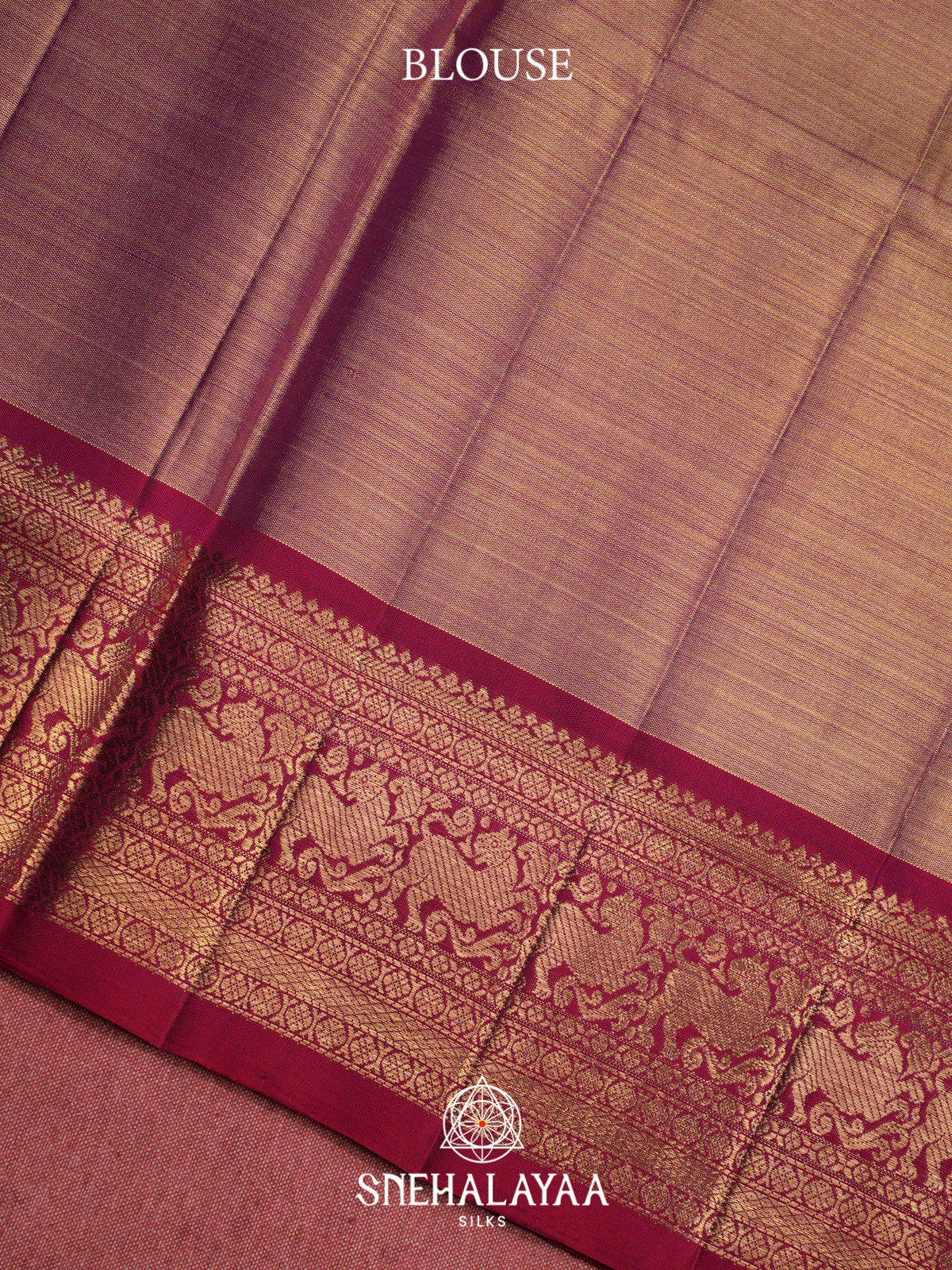 Khaki Brown Kanjivaram Silk Saree