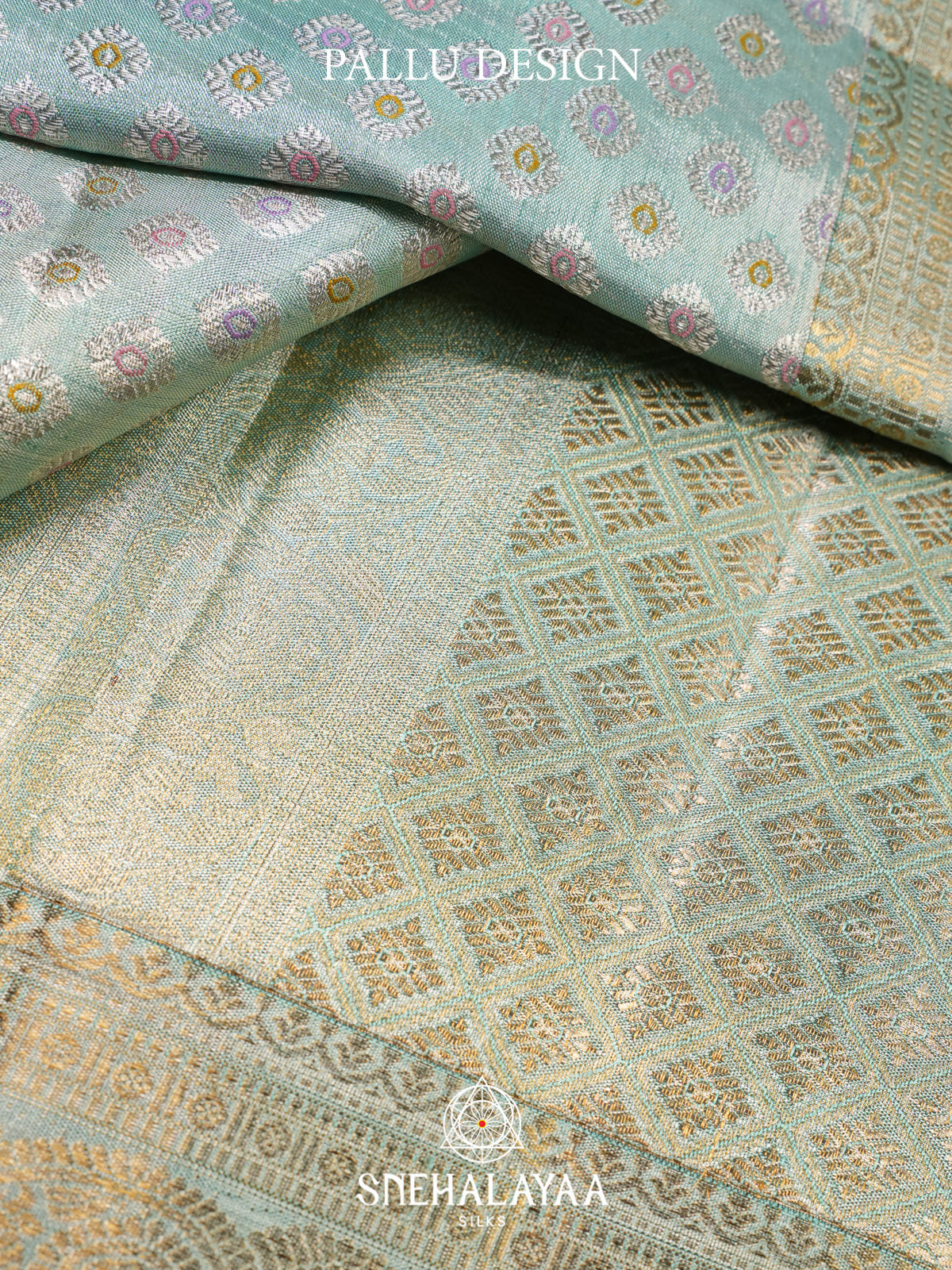 Mint Green Kanjivaram Silk Saree