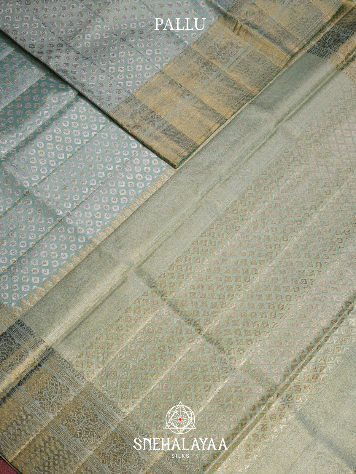 Mint Green Kanjivaram Silk Saree