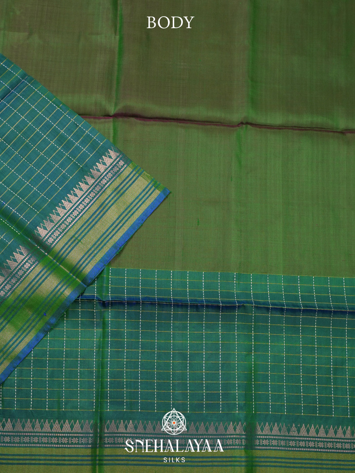 Green Behrampuri Silk Saree