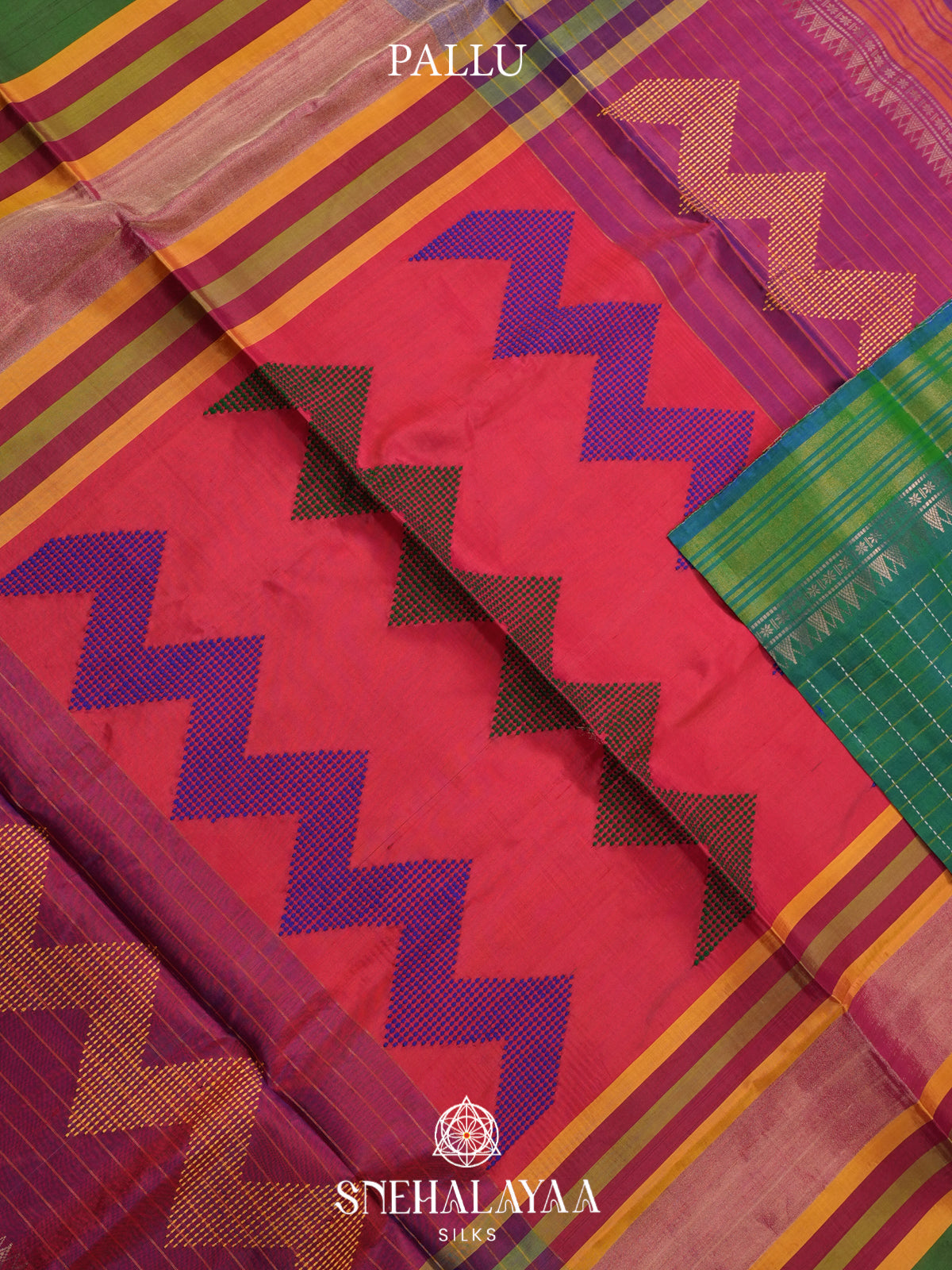 Green Behrampuri Silk Saree