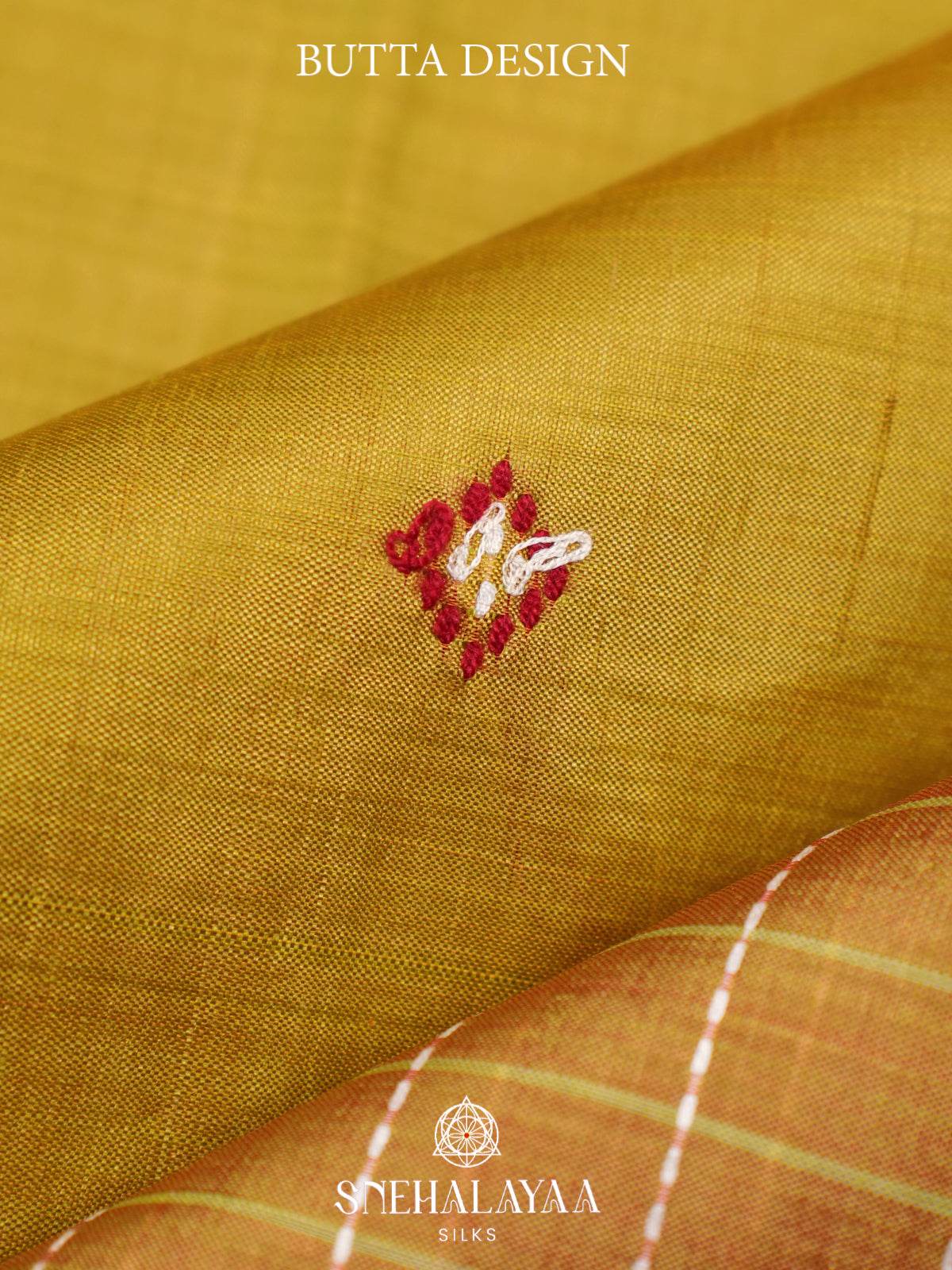 Golden Yellow Behrampuri Silk Saree