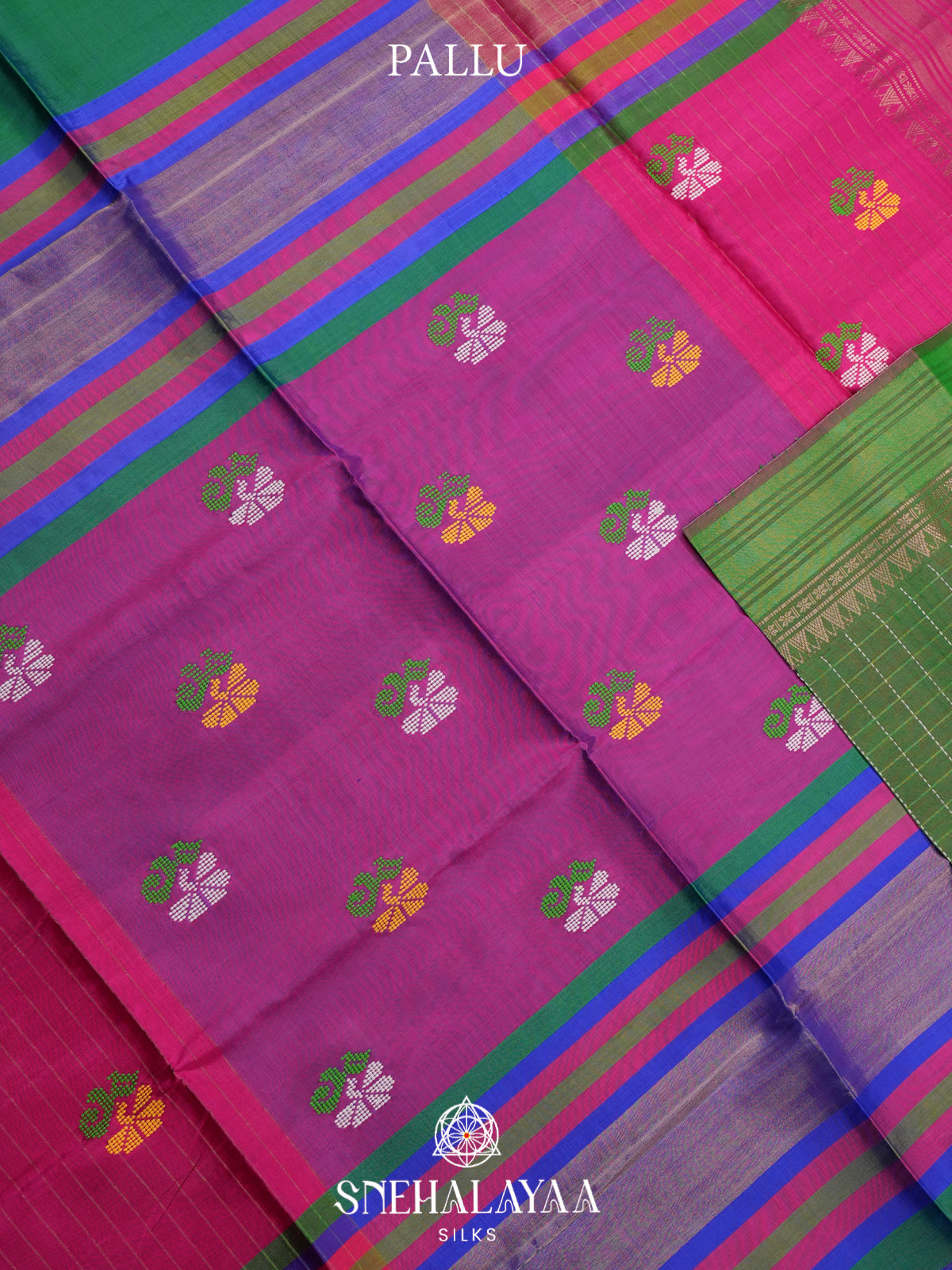 Green Behrampuri Silk Saree