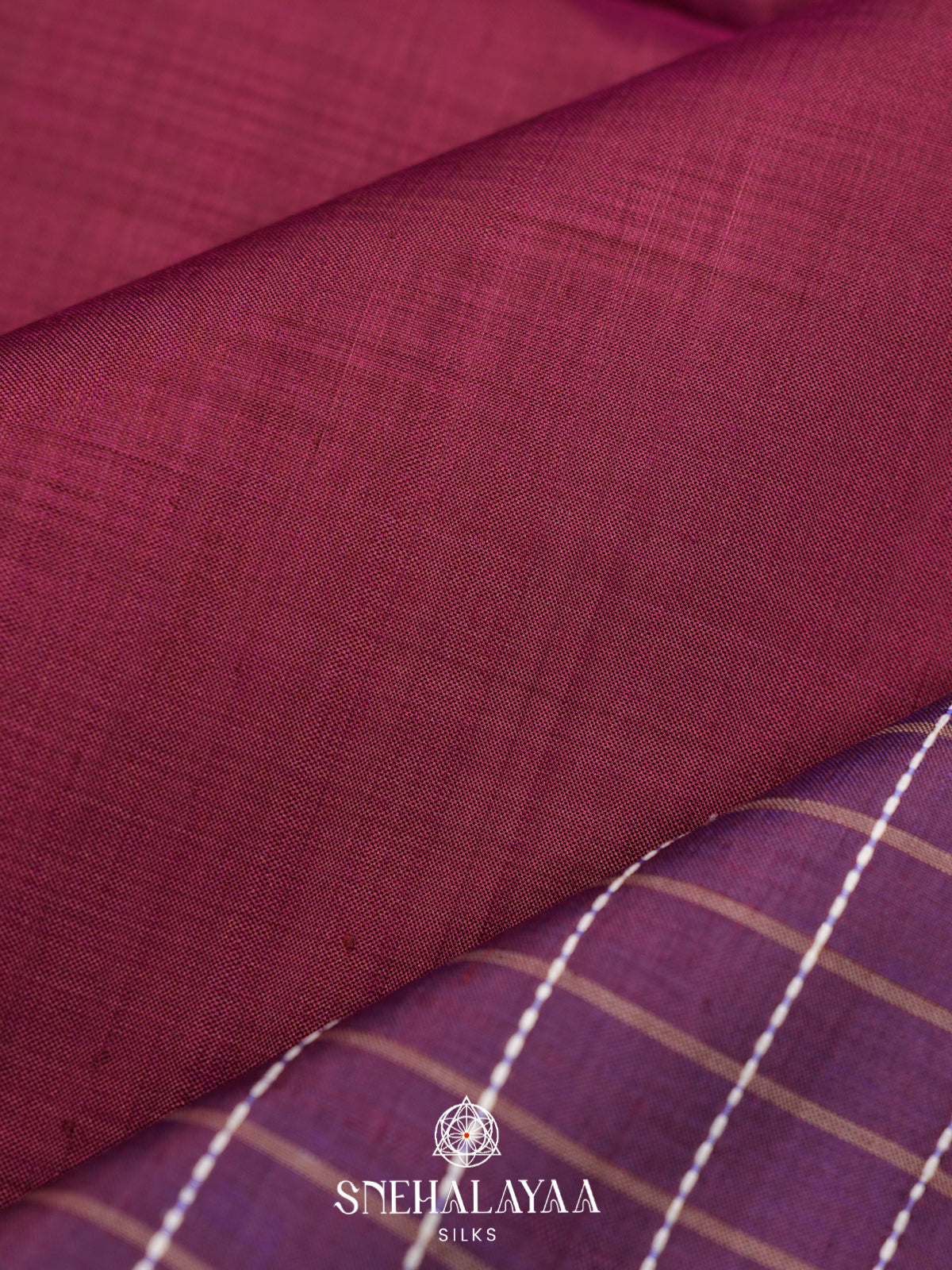 Maroon Behrampuri Silk Saree