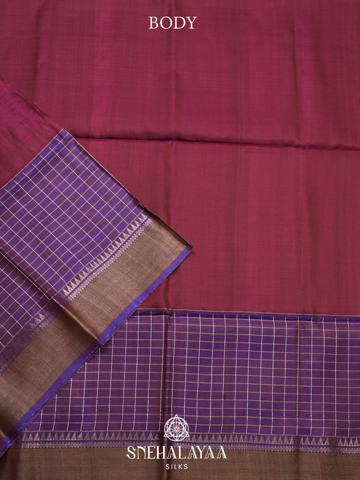 Maroon Behrampuri Silk Saree
