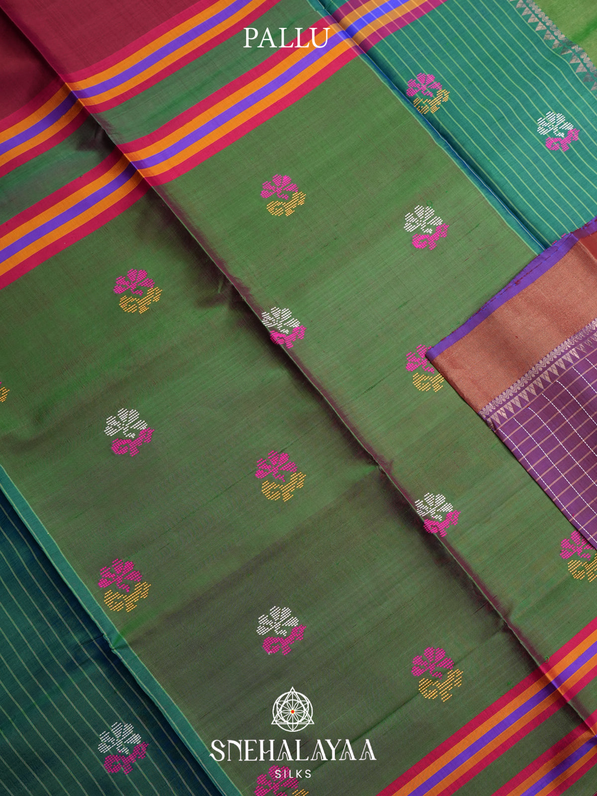 Maroon Behrampuri Silk Saree