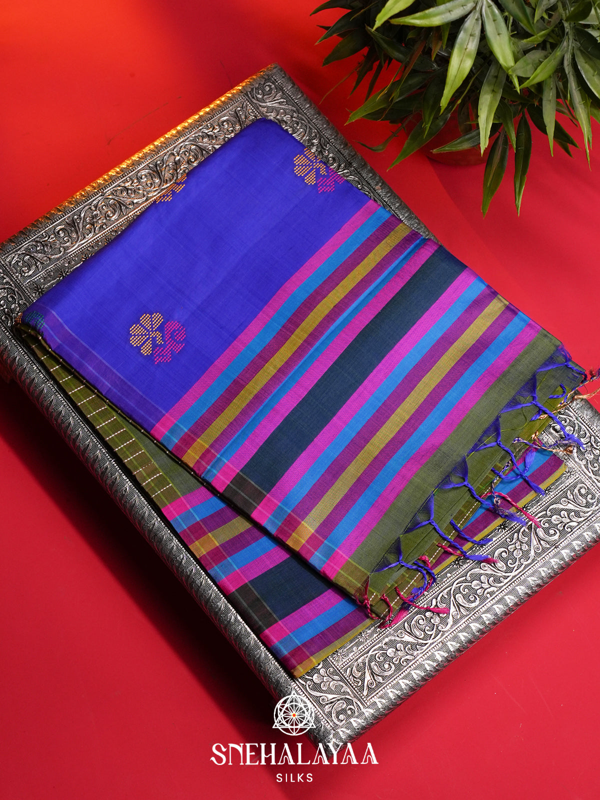 Green Behrampuri Silk Saree