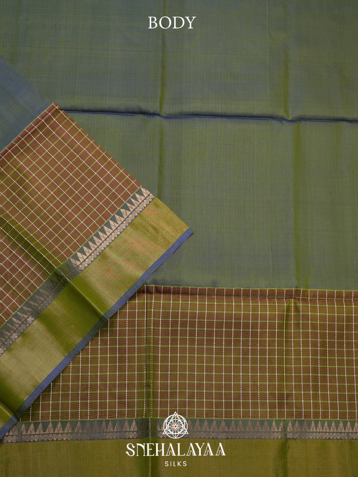 Green Behrampuri Silk Saree