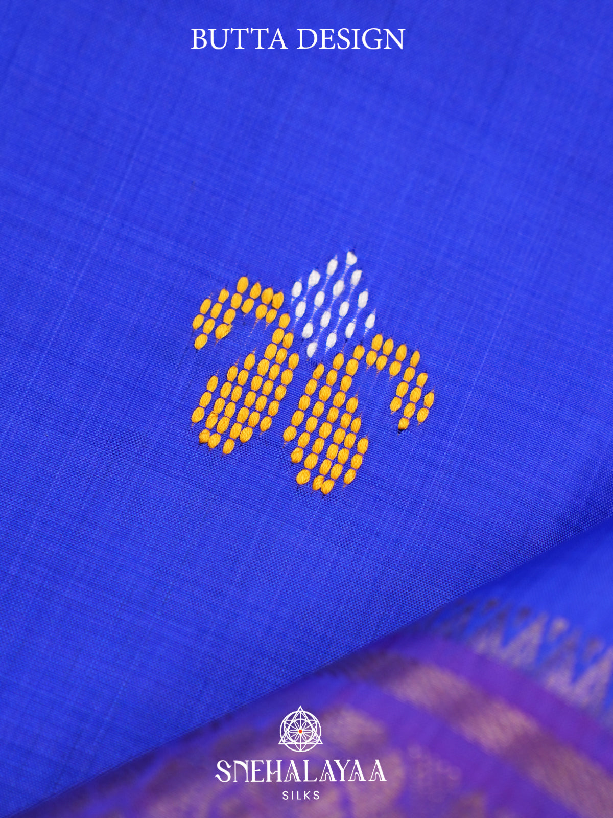 Royal Blue Behrampuri Silk Saree