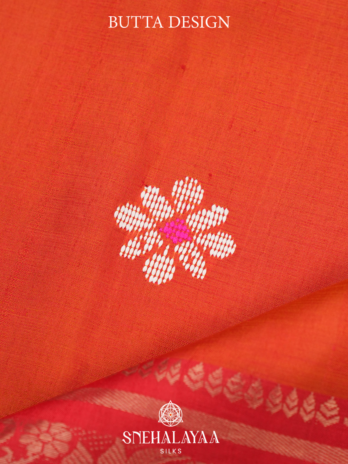 Orange Behrampuri Silk Saree