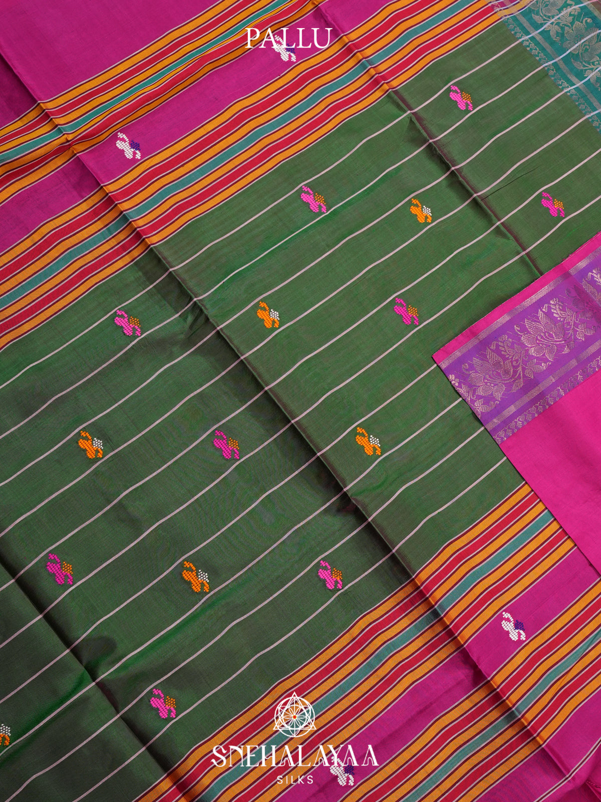 Pink Behrampuri Silk Saree