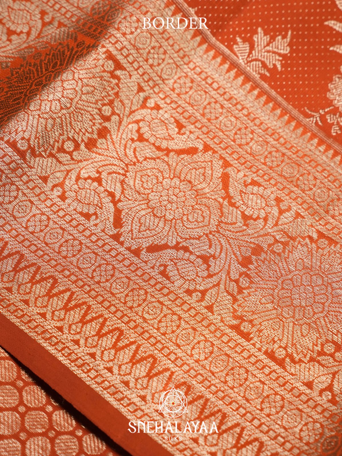 Orange Kanjivaram Silk Saree