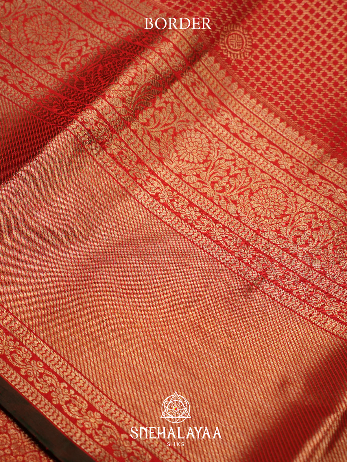 Rust Orange Kanjivaram Silk Saree