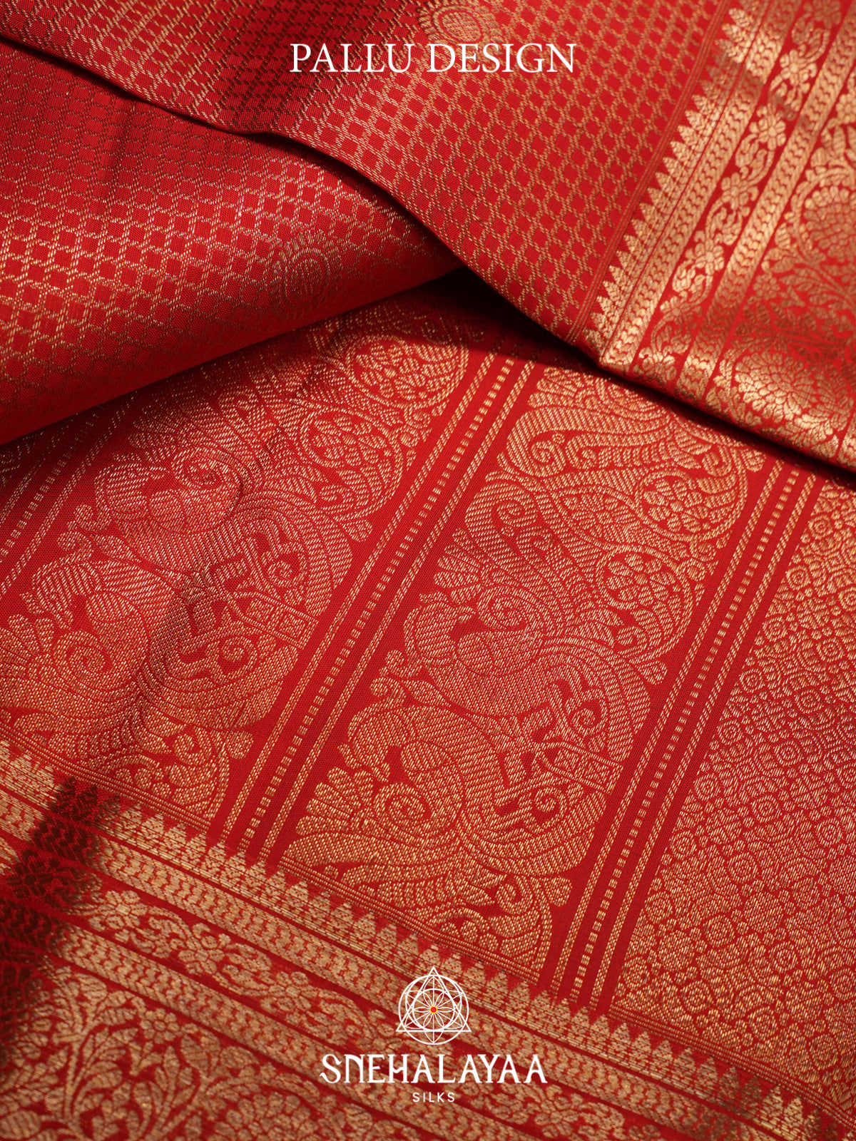 Rust Orange Kanjivaram Silk Saree