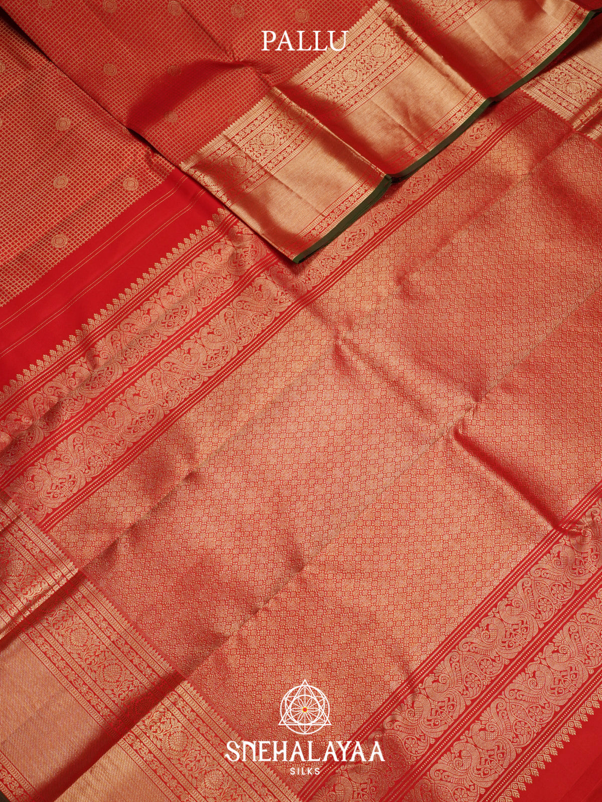 Rust Orange Kanjivaram Silk Saree
