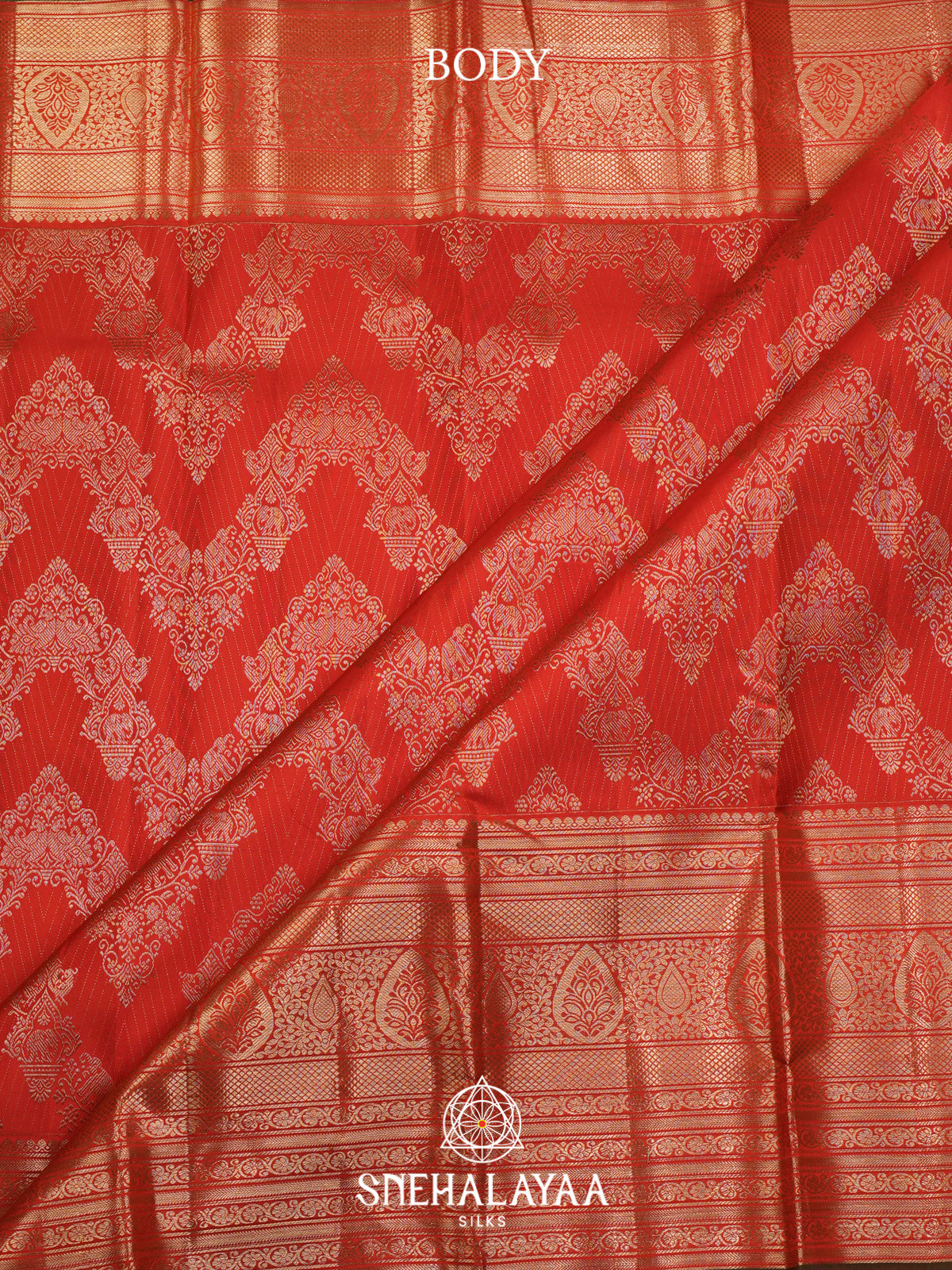 Orange Kanjivaram Silk Saree
