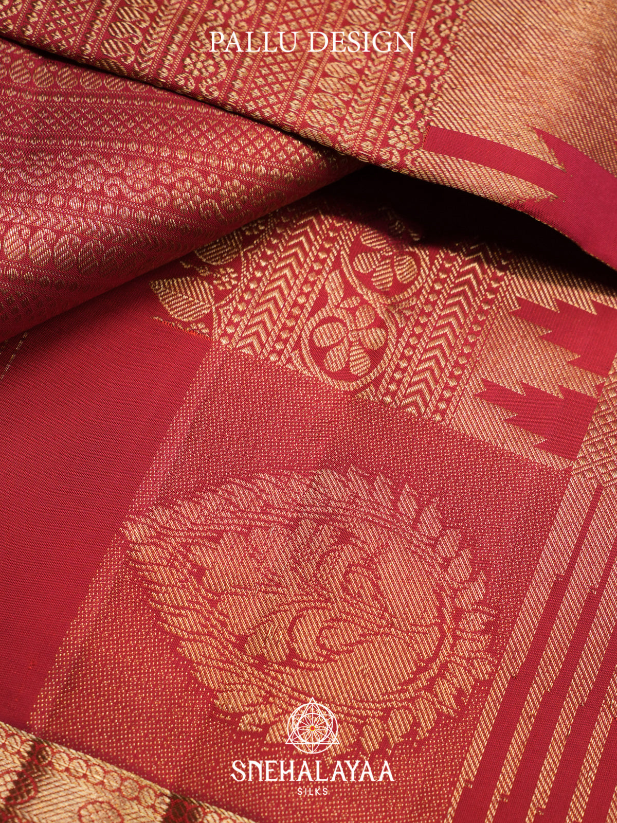 Maroon Kanjivaram Silk Saree