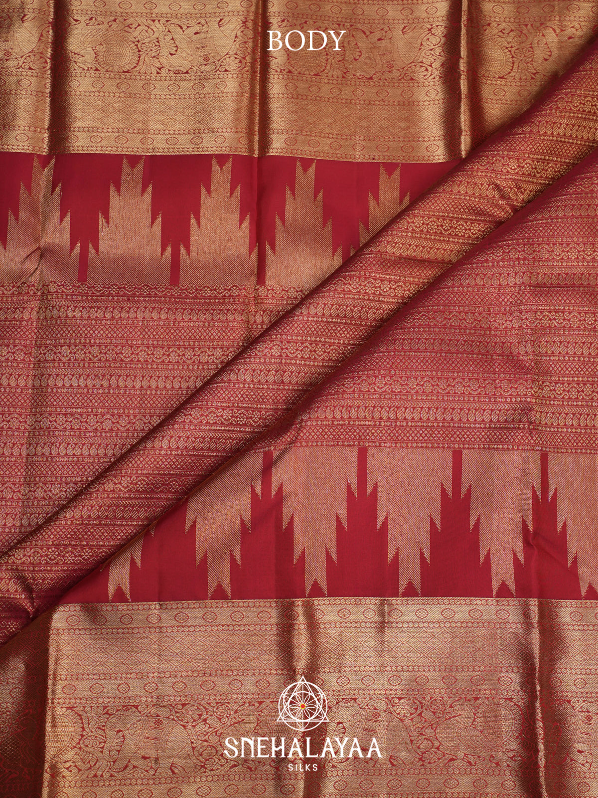 Maroon Kanjivaram Silk Saree
