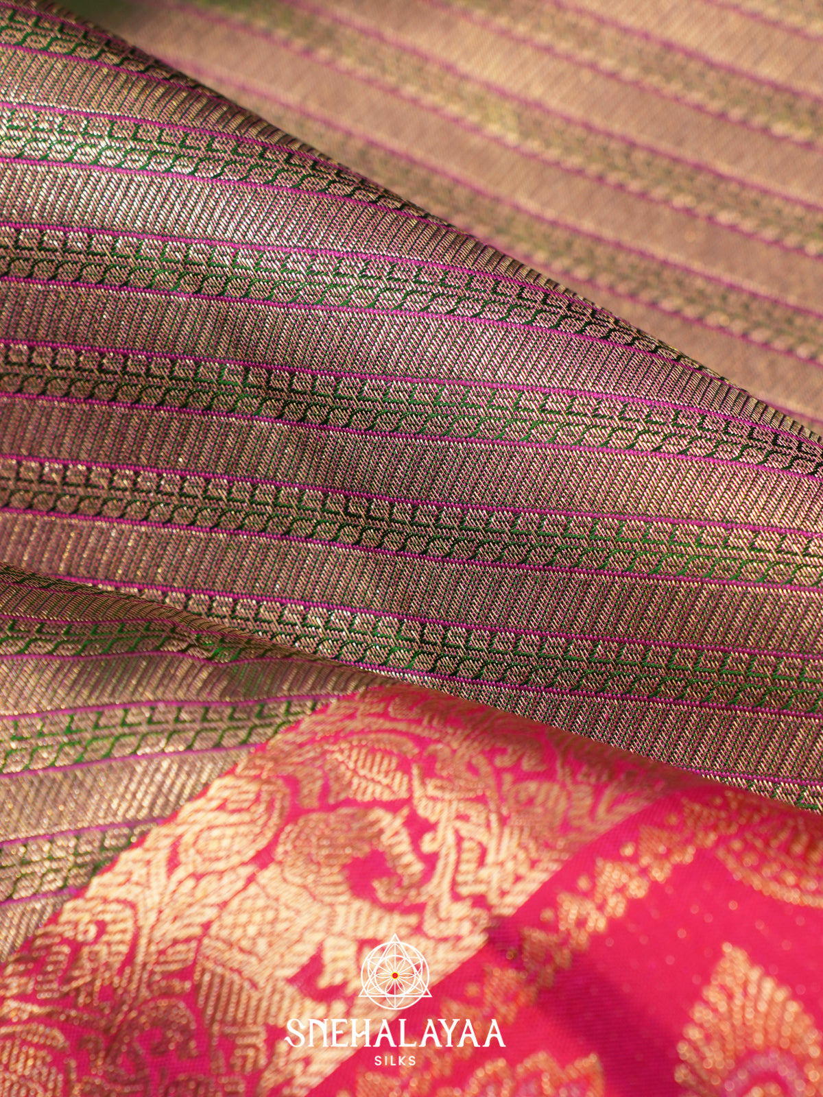 Gold Kanjivaram Silk Saree