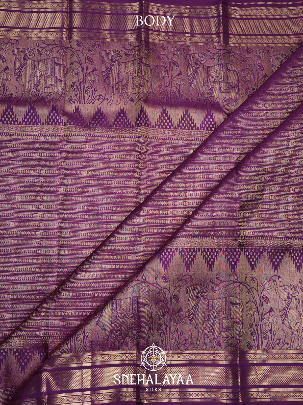 Purple Kanjivaram Silk Saree