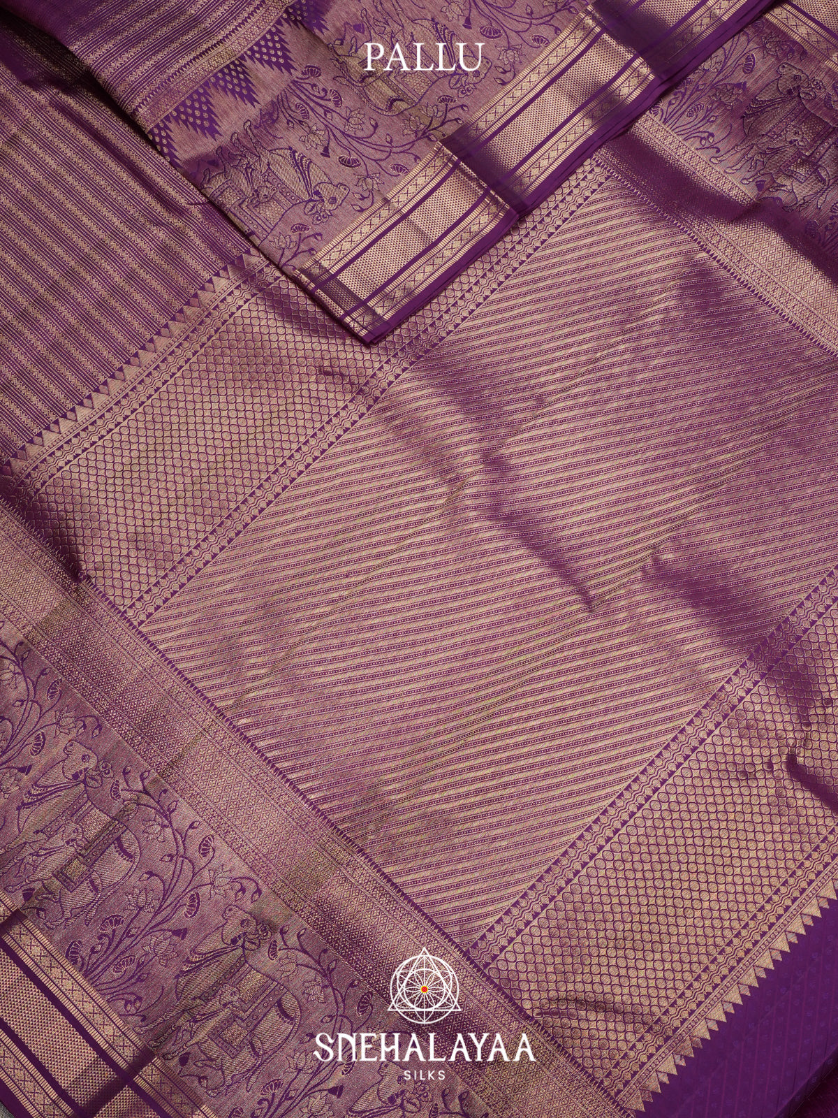 Purple Kanjivaram Silk Saree