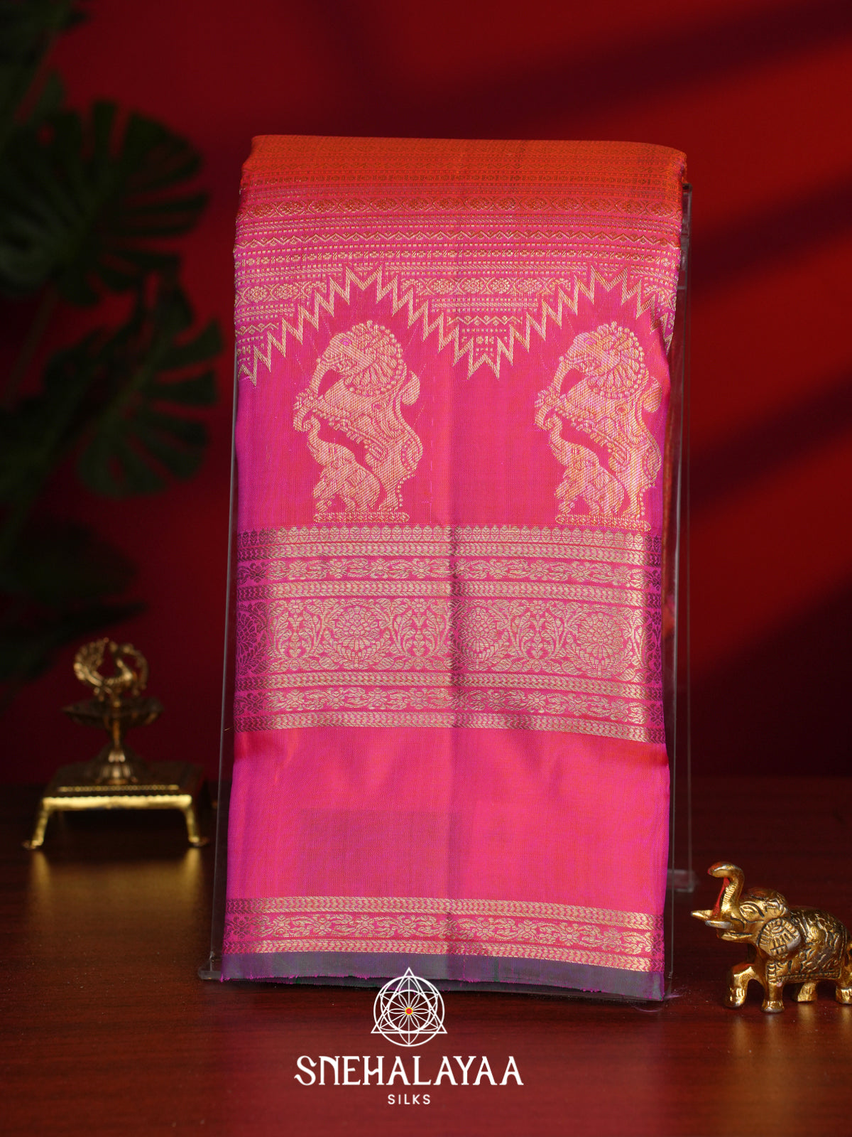 Pink Kanjivaram Silk Saree