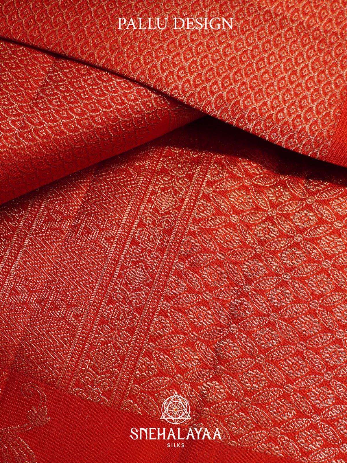 Rust Orange Kanjivaram Silk Saree