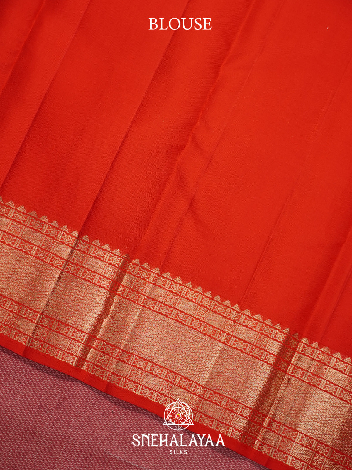 Rust Orange Kanjivaram Silk Saree