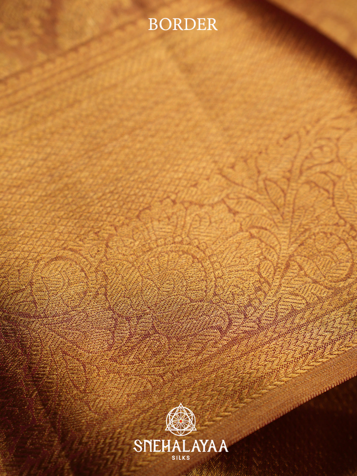 Golden Kanjivaram Silk Saree