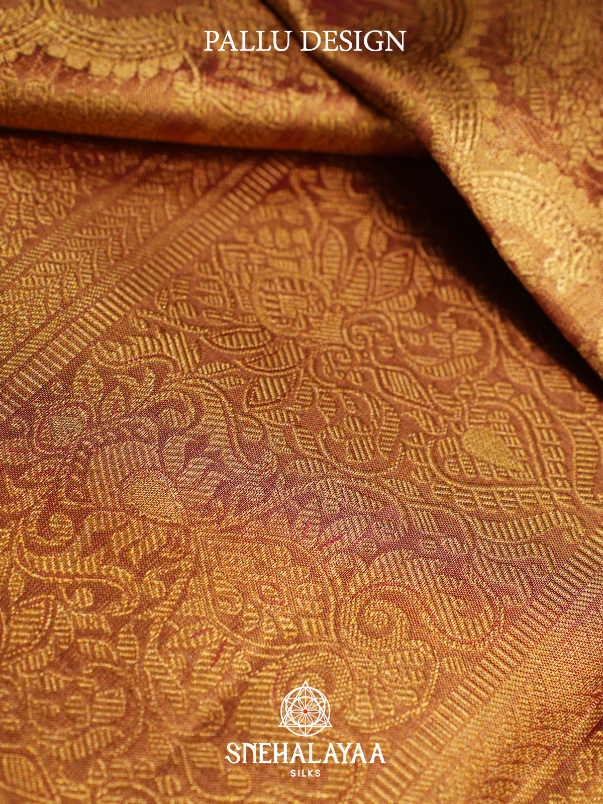 Golden Kanjivaram Silk Saree