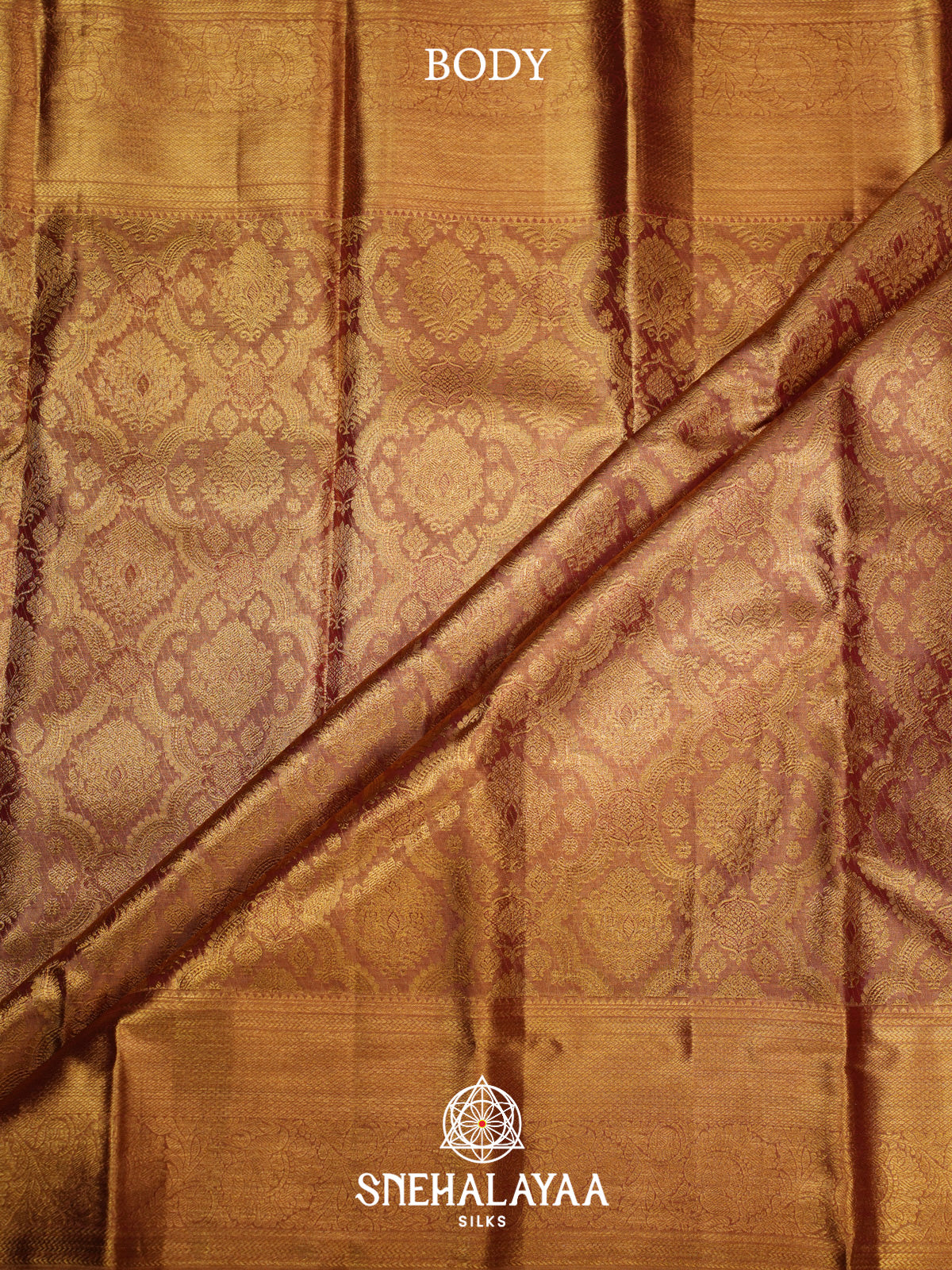 Golden Kanjivaram Silk Saree