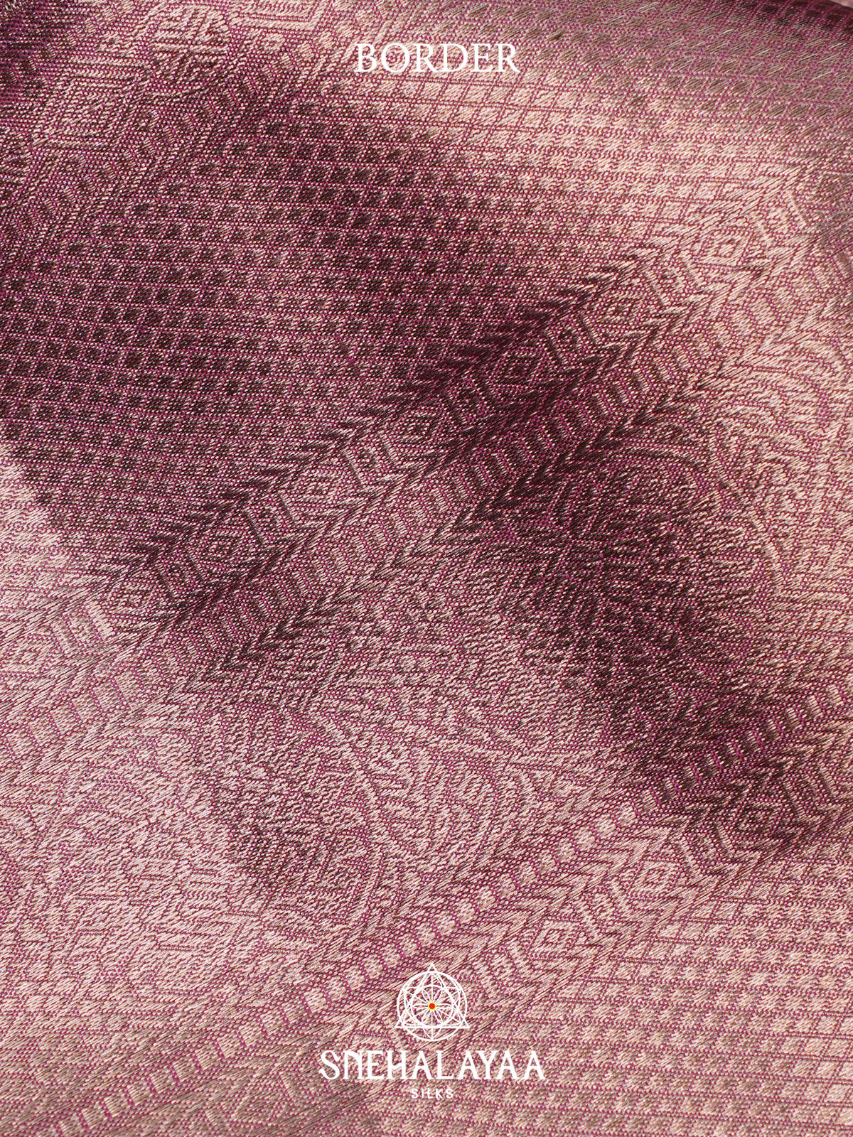 Dusty Pink Kanjivaram Silk Saree