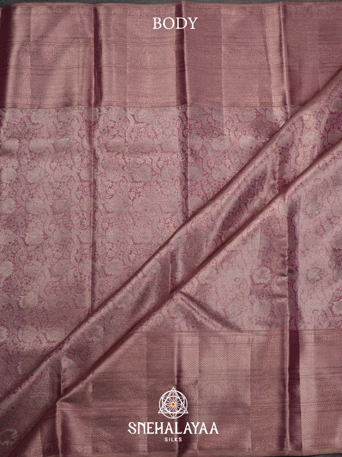 Dusty Pink Kanjivaram Silk Saree