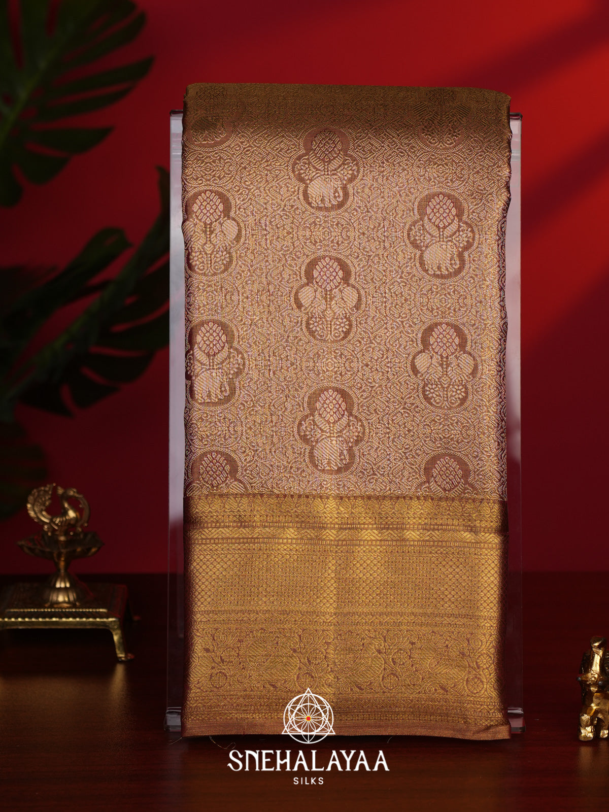 Gold Kanjivaram Silk Saree