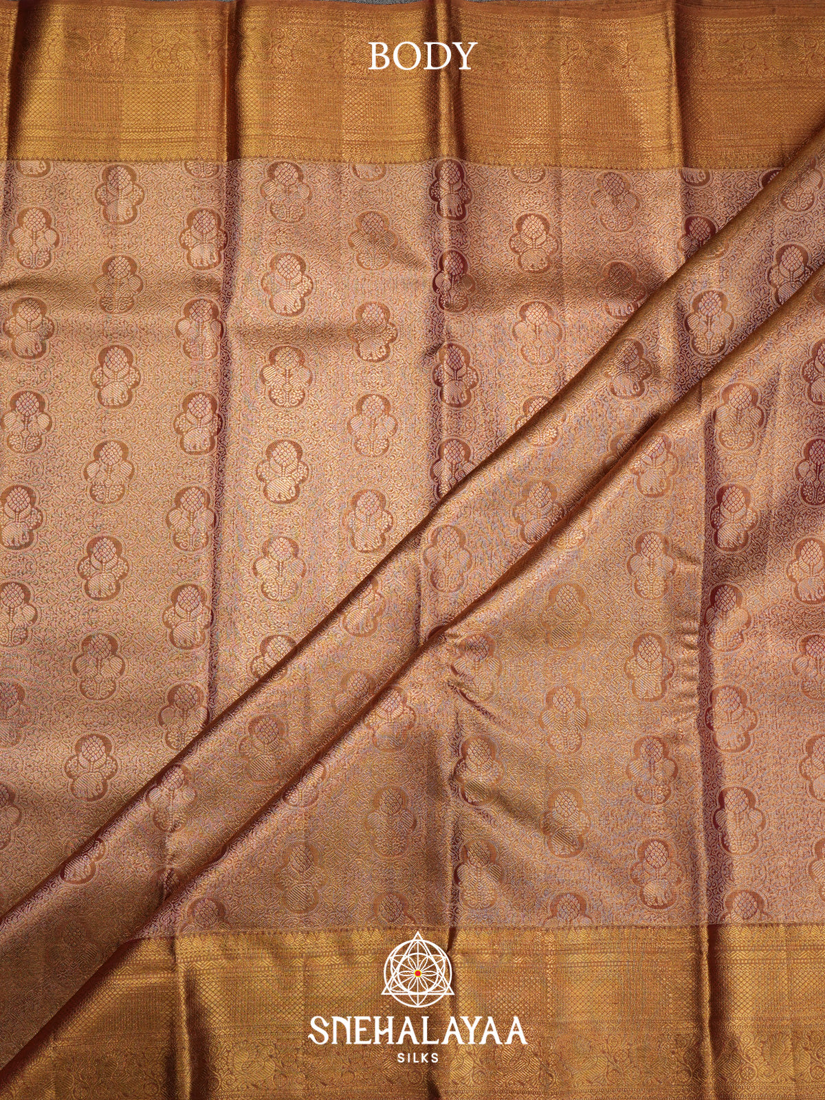 Gold Kanjivaram Silk Saree