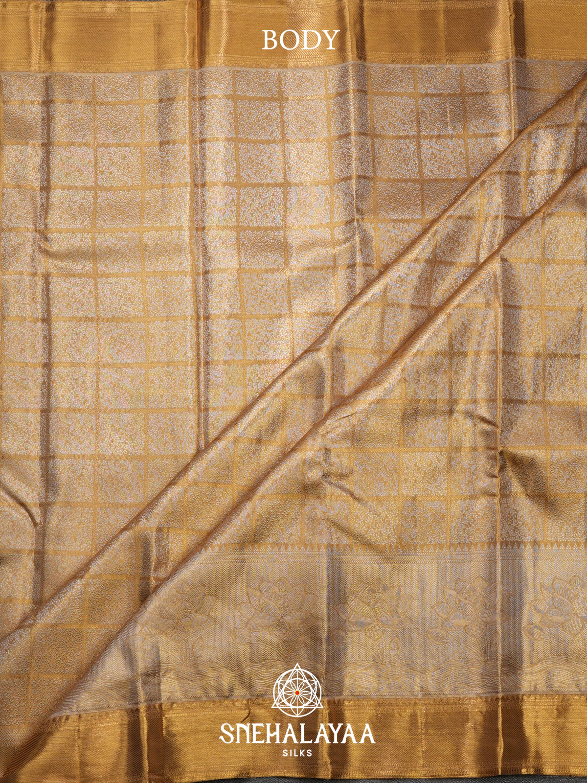 Gold Kanjivaram Silk Saree
